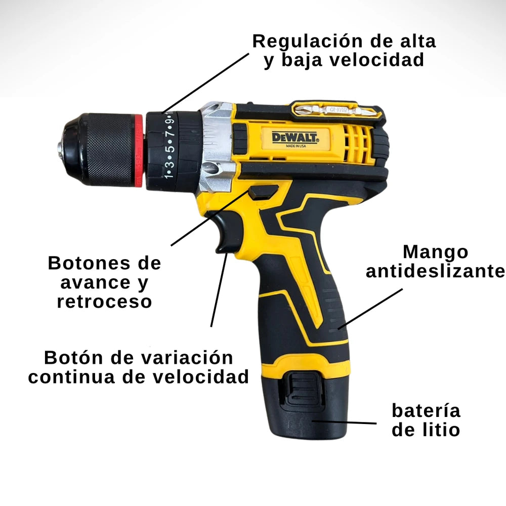 TALADRO 18V DEWALT CON MANDRIL 12 I